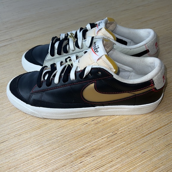Nike Blazer Low 77 Black Natural Removable Swoosh removable swoosh’s not incl. - Picture 4 of 12